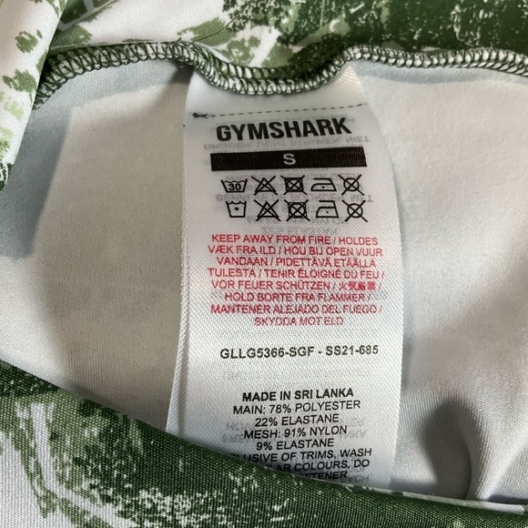 Gymshark Training Leggings in Green Camo Print High Waisted Camouflage Small B59 - Picture 7 of 7